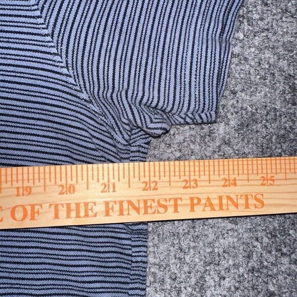 Abercrombie & Fitch Polo Shirt Mens XL (L) Blue Striped Short Sleeve Pullover - Picture 6 of 8